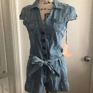 NWT Jean Short Romper